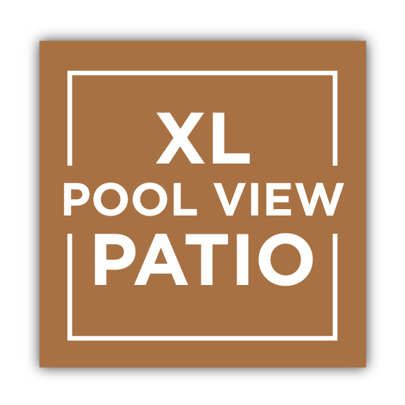 Extra large pool view patio